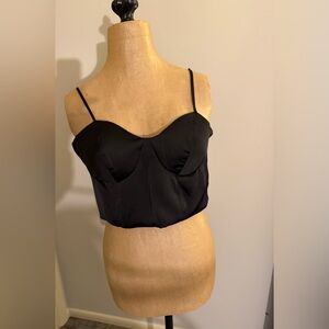 NWT Sincerely Jules Black Ruched Top